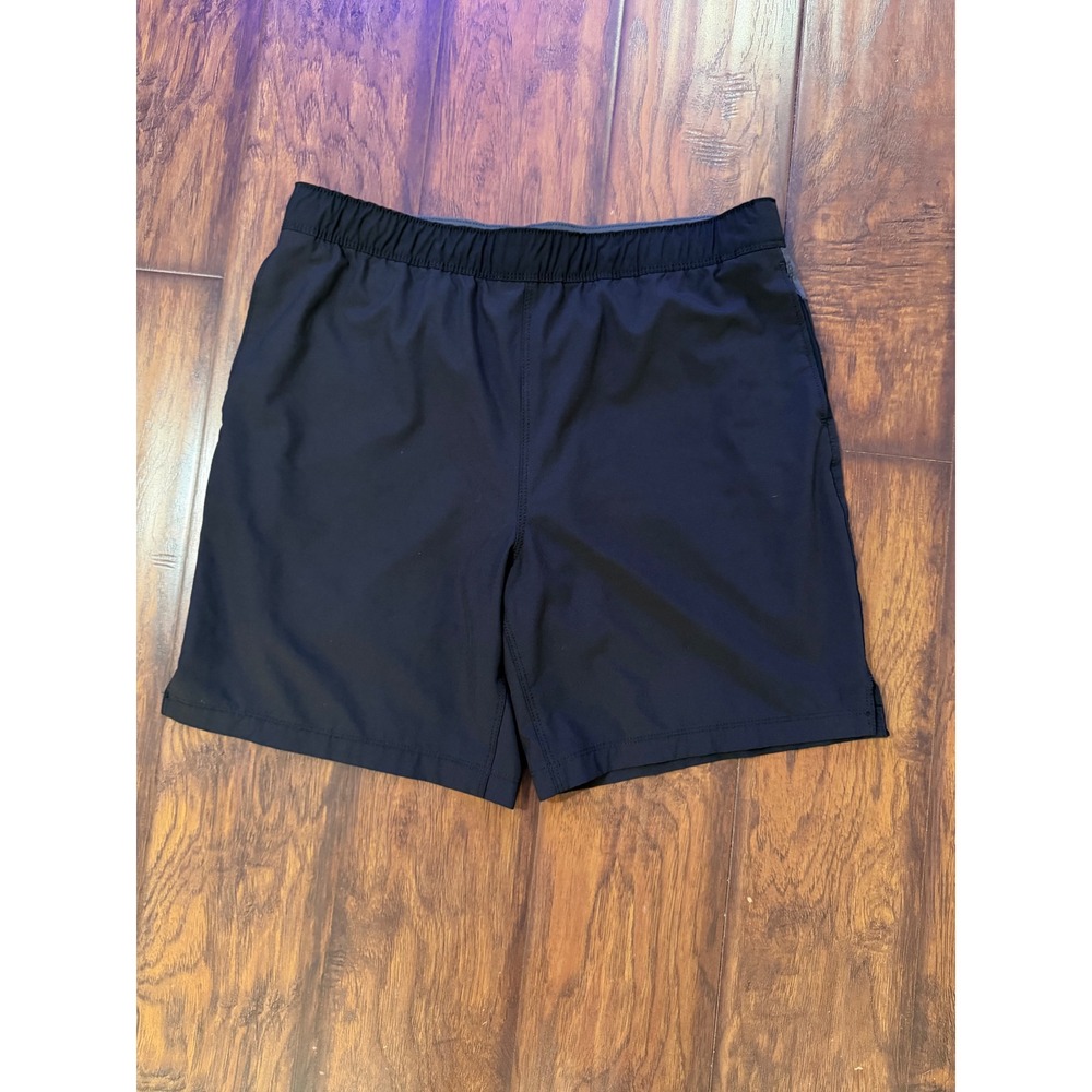Speedo Men's Black Hybrid Board Shorts Swim Trunks Large 8" Inseam Stretch